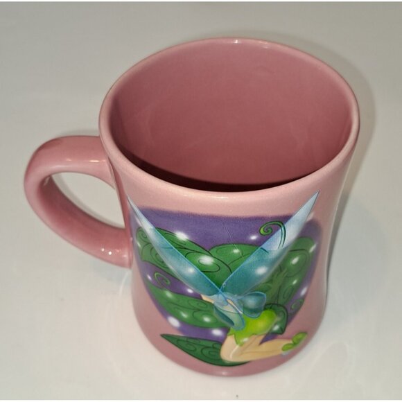 Disney Tinkerbell Mug Pink 4 Inches Wide 4.5 Inches Tall - Picture 10 of 11